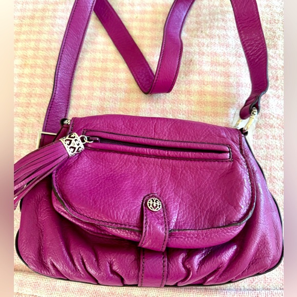 BRIGHTON Purple Leather CROSSBODY Women's Bag - Picture 4 of 12